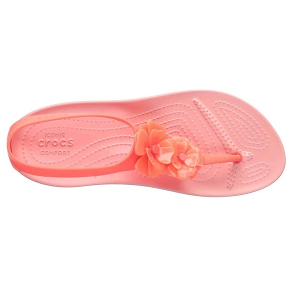 🌟Coral/Peach Flower Sandal Crocs🌟 - Picture 6 of 7